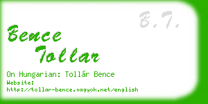bence tollar business card